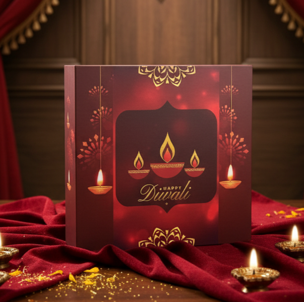 Diwali Diya Magnetic Giftbox (10x10x4 inches)