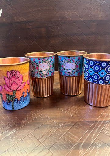 Enamel Print Copper Glass