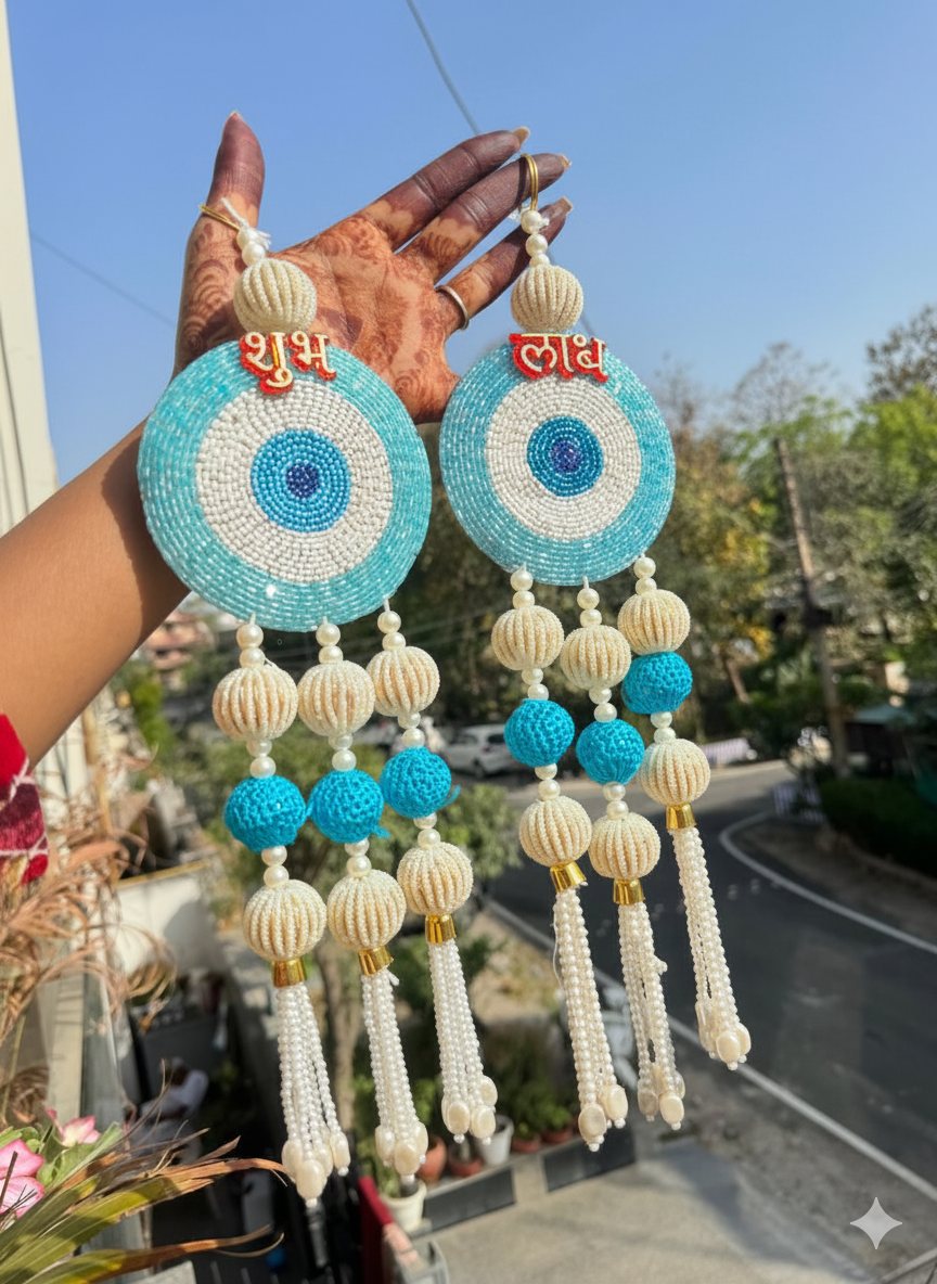 Handcrafted Evil Eye Hanging 10 inches