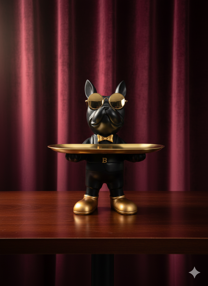 Bulldog Butler with tray