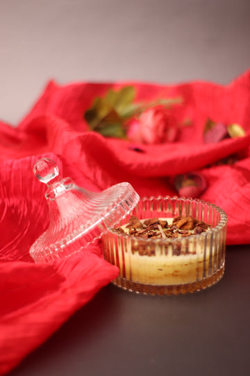 Glass Jar Lid Luxury Scented Candle