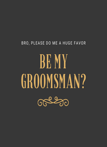 Groomsman card