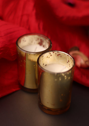 A pair of decorative candles