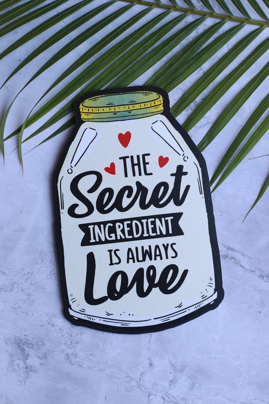 Secret ingredient wooden décor (with option at the back to stick on wall)
