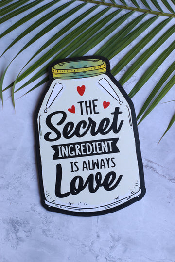 Secret ingredient wooden décor (with option at the back to stick on wall)