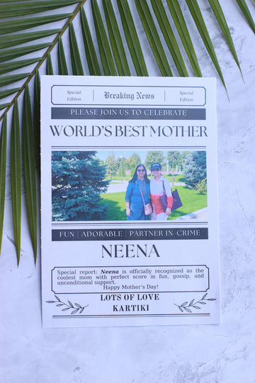 Customised mother's day newsletter