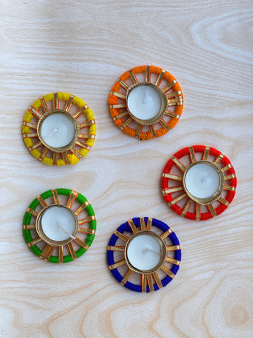 Pair of Colorful Tea Light Candle