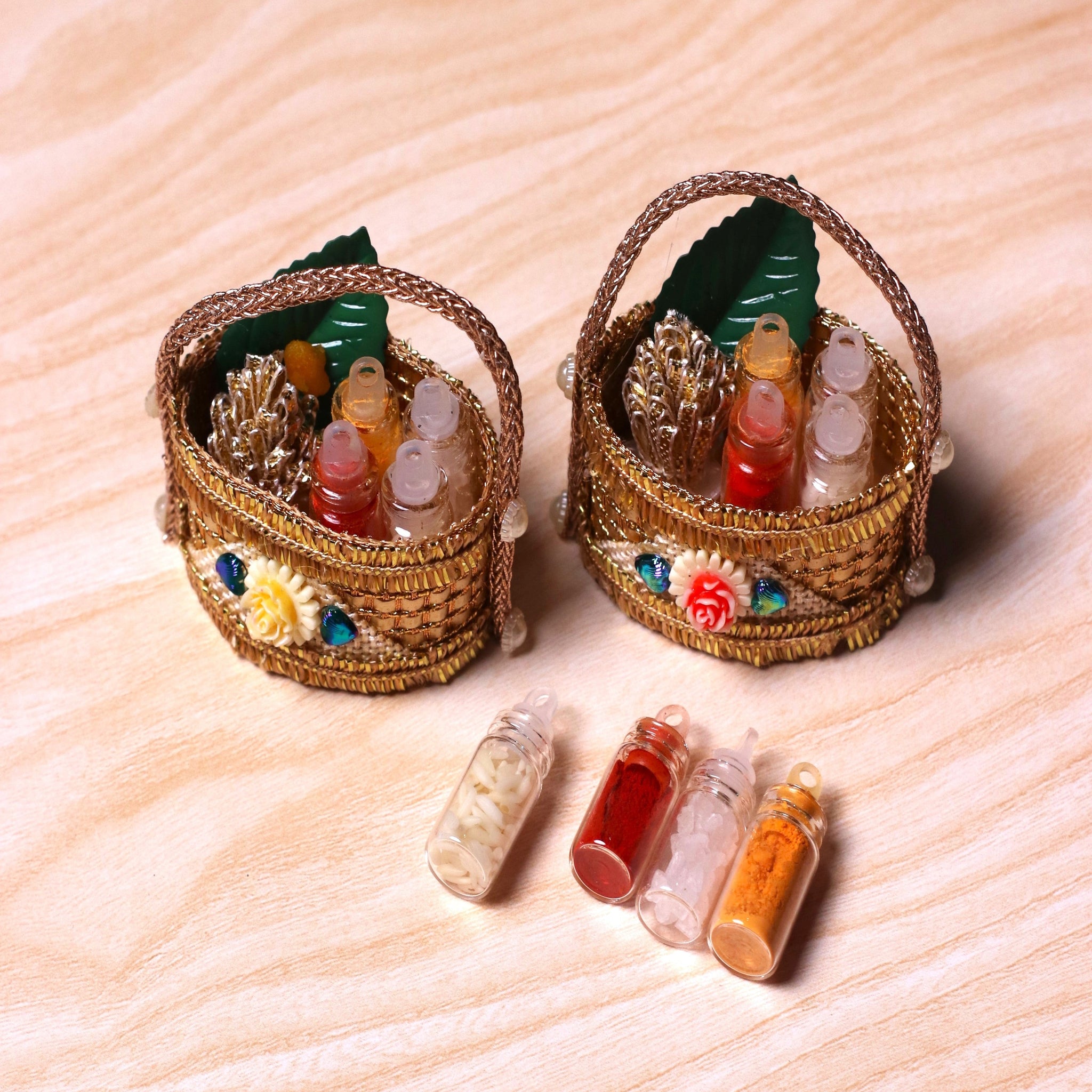 Set of roli chawal chandan mishri