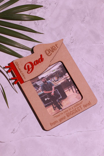 Best Dad fridge magnet wooden photoframe (5x4 inches)