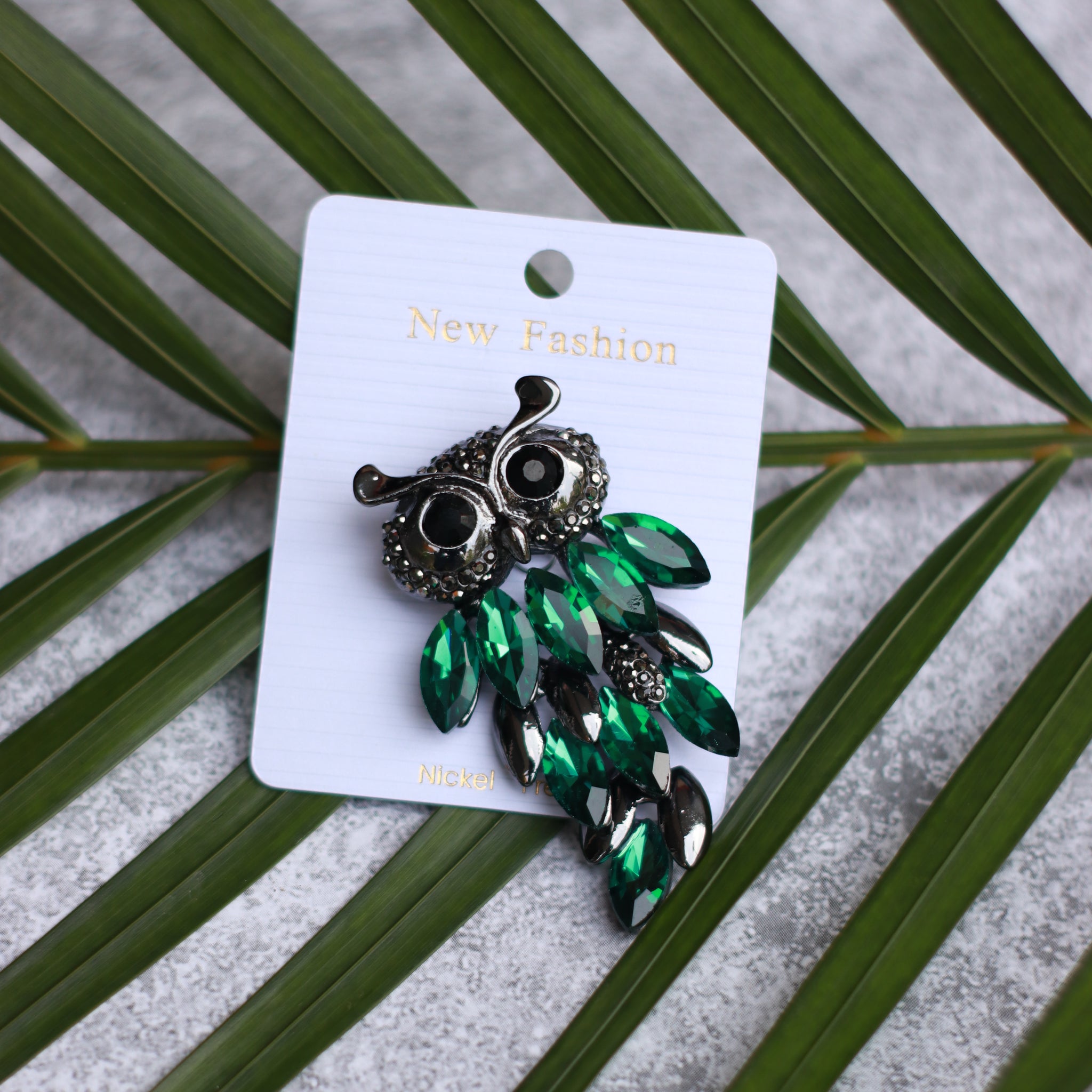 Owl Premium Crystal Brooch
