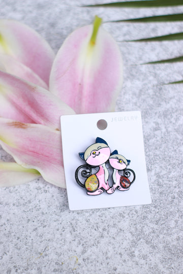 Cats Brooch