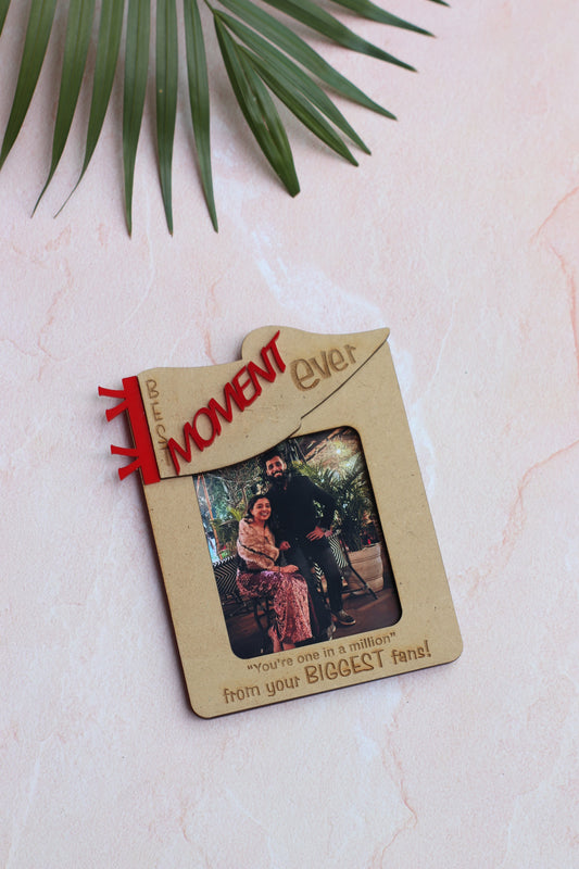 Best MOMENT fridge magnet wooden photoframe (5x4 inches)