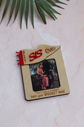 Best SIS fridge magnet wooden photoframe (5x4 inches)