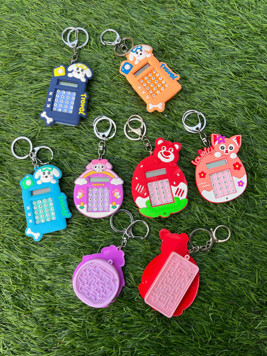 Calculator & Game Keychain