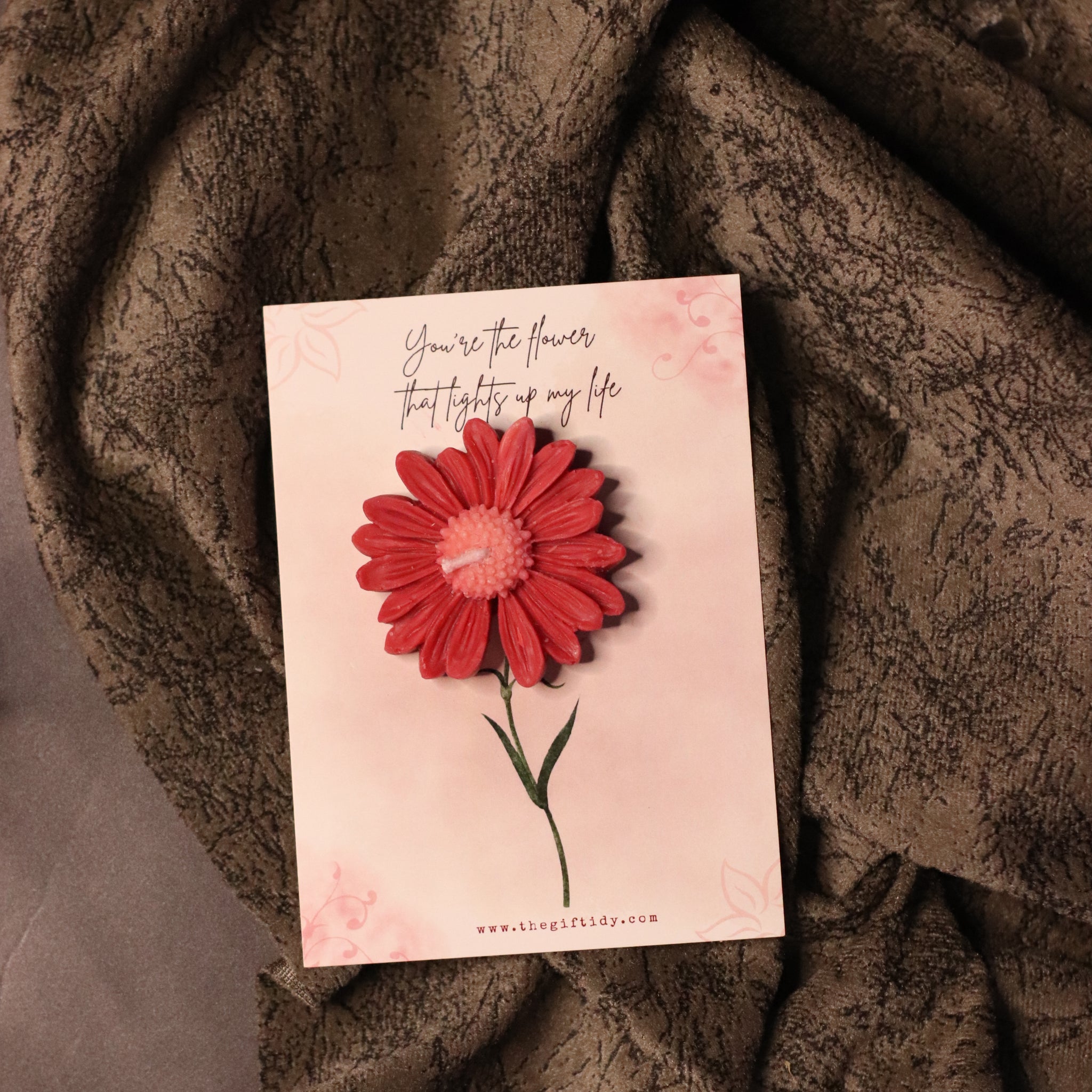 Daisy Flower Scented Candle Card (colour can vary)