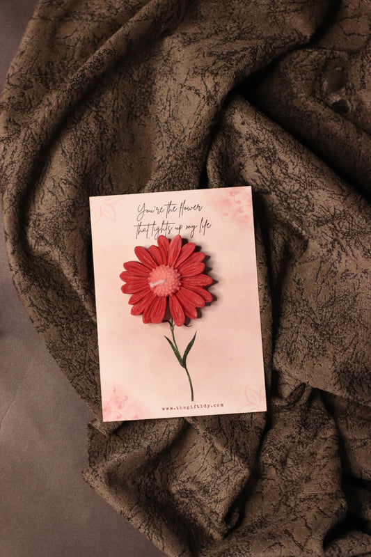 Daisy Flower Scented Candle Card (colour can vary)