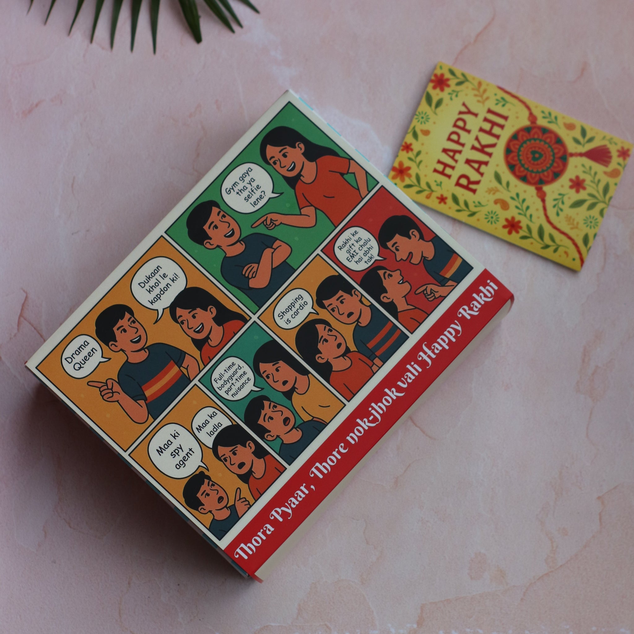 Nok-jhok rakhi Giftbox (10x8x3.75 inches) Ideal for 3-5 small/medium products