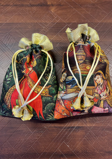 Raja Rani Print Potli