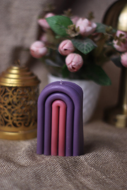 Rainbow scented candle