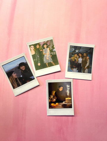 Set of 4 photo-paper polaroid photos