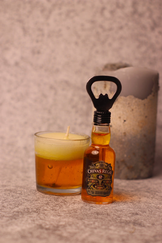 Beer scented candle