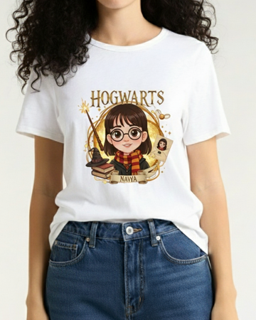 Hogwarts Chibi Wizard Personalized Tee