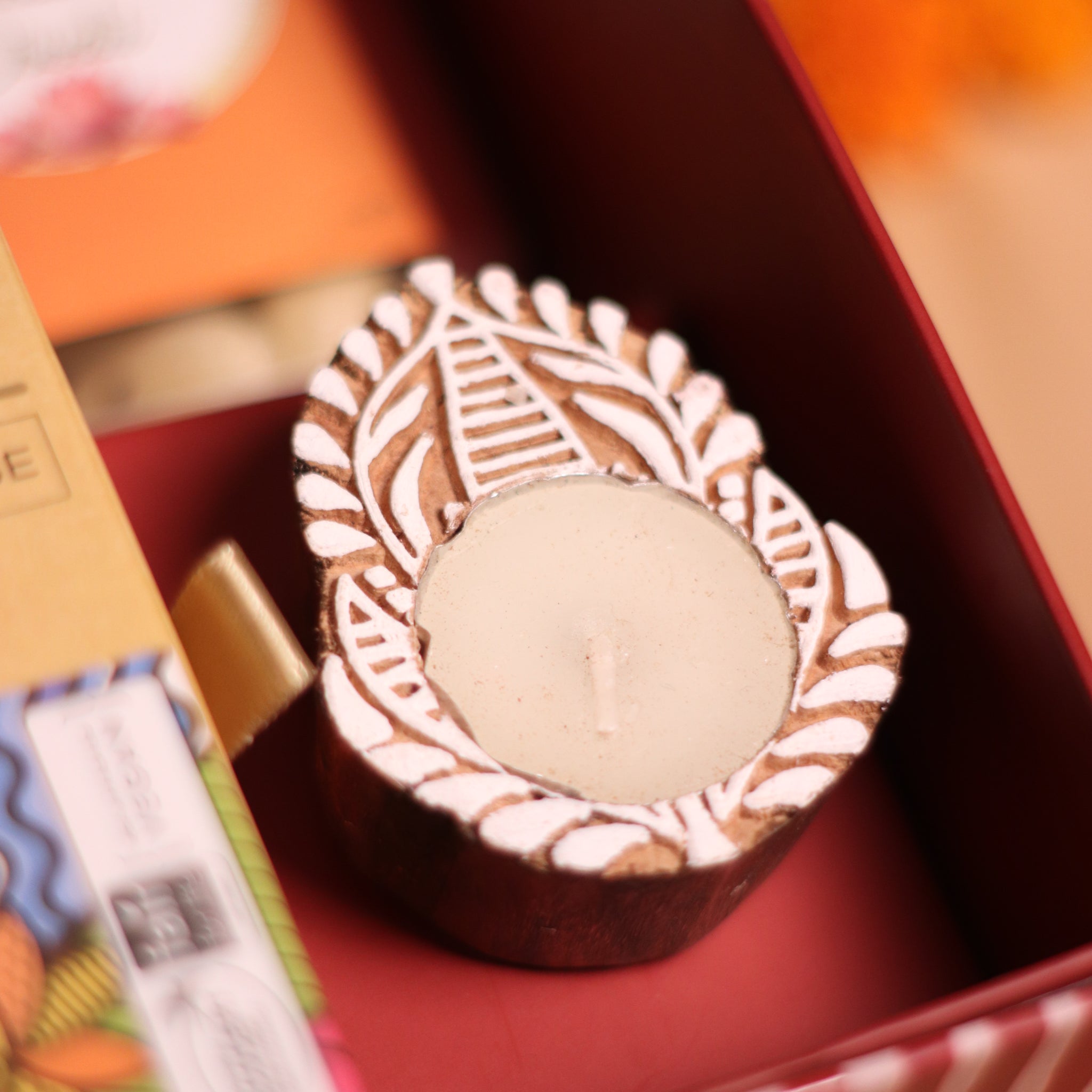 Pair of Wooden t-light