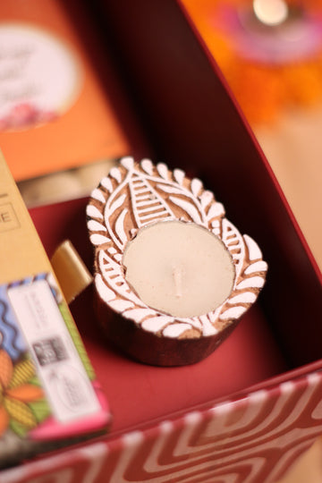 Pair of Wooden t-light